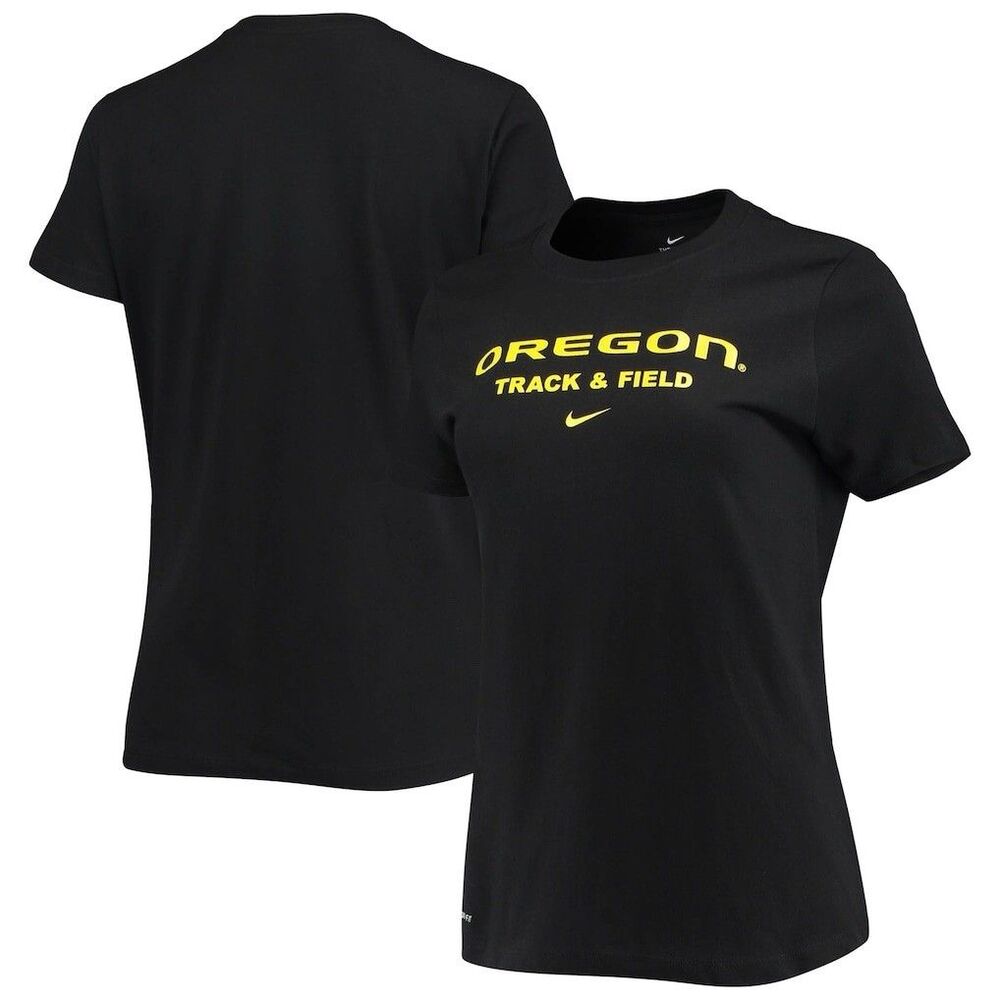 Nike Dri Fit Oregon Ducks Track & Field Arch Performance T-Shirt Womens 2XL